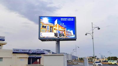 Schermo LED a doppia faccia per pubblicità esterna gigante degli emirati arabi uniti
