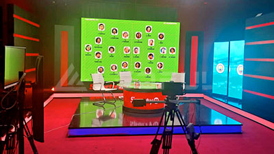 Schermo LED a passo piccolo per Studio di trasmissione sportiva Nigeria