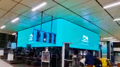 Display a led per interni per aeroporto in sud Africa